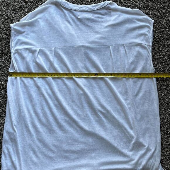 Madewell White Linen Button Up Small Tank Top - Picture 5 of 8